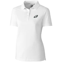 Women's Cutter & Buck White Philadelphia Eagles Advantage Polo