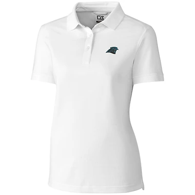 Women's Cutter & Buck White Carolina Panthers Advantage Polo