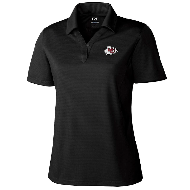 Women's Cutter & Buck Black Kansas City Chiefs DryTec Genre Polo