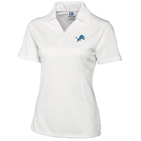 Women's Cutter & Buck White Detroit Lions DryTec Genre Polo