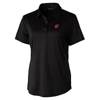 Women's Cutter & Buck Black Wisconsin Badgers Prospect Polo