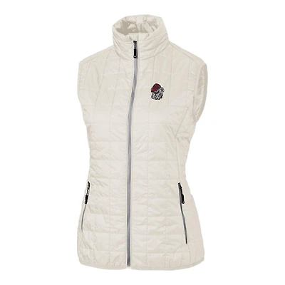 Women's Cutter & Buck Cream Georgia Bulldogs Rainer Full-Zip Vest