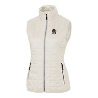 Women's Cutter & Buck Cream Georgia Bulldogs Rainer Full-Zip Vest