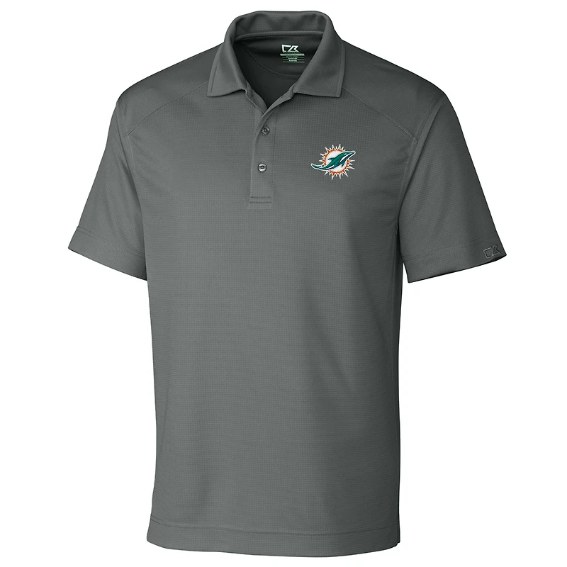Men's Cutter & Buck Gray Miami Dolphins Big & Tall DryTec Genre Polo