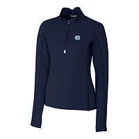 Women's Cutter & Buck Navy North Carolina Tar Heels Traverse Half-Zip Pullover Jacket