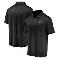 Men's Fanatics Black Texas Longhorns Primary Logo Striated Polo