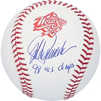 Jorge Posada New York Yankees Autographed 1998 World Series Logo Baseball with "98 WS Champs" Inscription