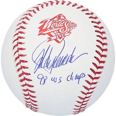 Jorge Posada New York Yankees Autographed 1998 World Series Logo Baseball with "98 WS Champs" Inscription