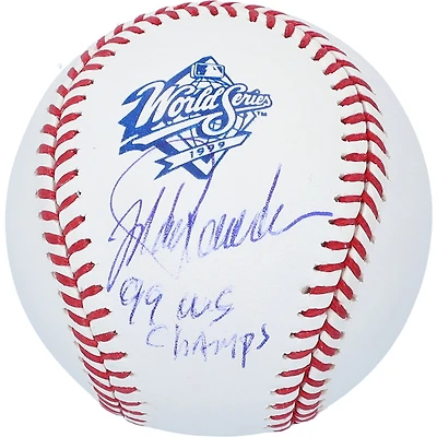 Jorge Posada New York Yankees Autographed 1999 World Series Logo Baseball with "99 WS Champs" Inscription