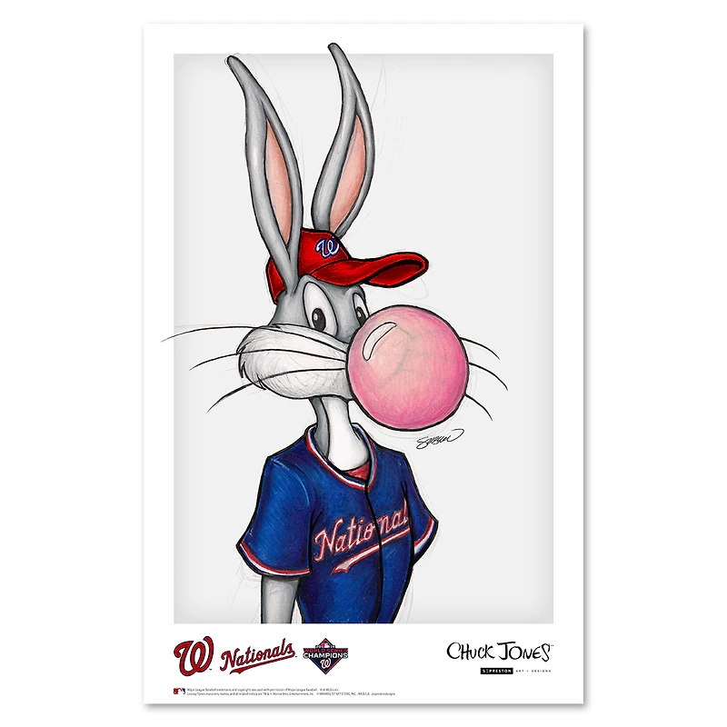Washington Nationals 11'' x 17'' Baseball Bugs Art Poster