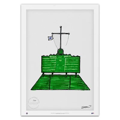 Chicago Cubs 14'' x 20'' Wrigley Field Limited Edition Fine Art Print