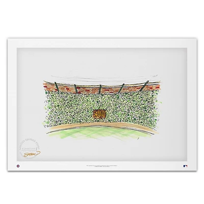 Chicago Cubs Wrigley Field Sketch Limited Edition 20'' x 14'' Limited Edition Fine Art Print