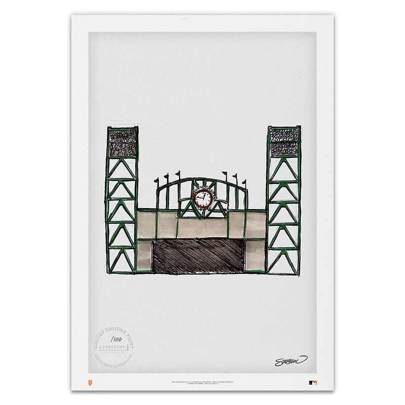 San Francisco Giants 14'' x 20'' Oracle Park Limited Edition Fine Art Print