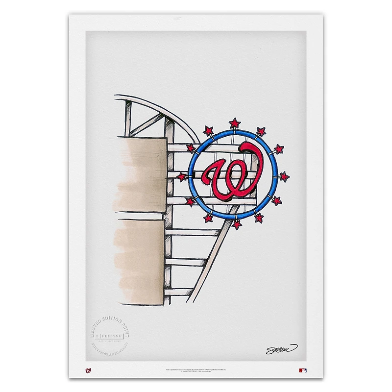 Washington Nationals 14'' x 20'' Nationals Park Limited Edition Fine Art Print