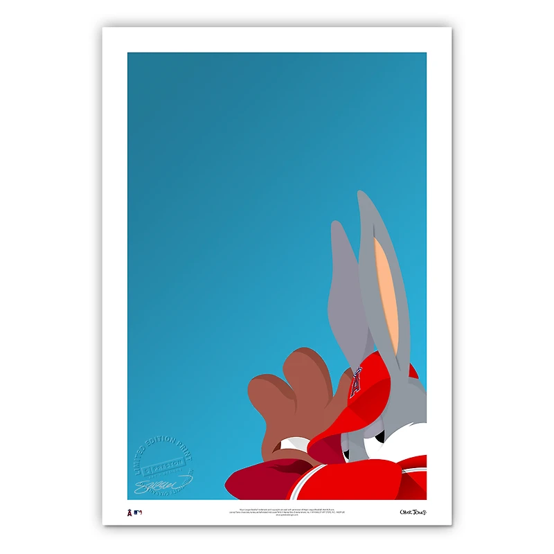 Los Angeles Angels 14'' x 20'' Bugs Bunny Limited Edition Fine Art Print