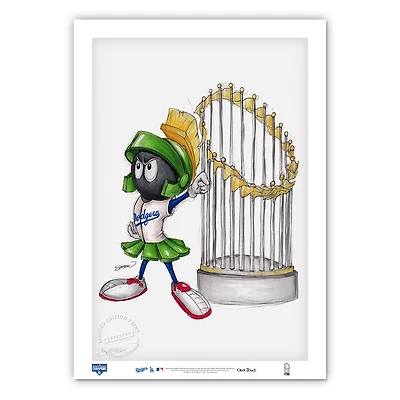 Los Angeles Dodgers 2020 World Series Champions 14'' x 20'' Marvin the Martian Limited Edition Fine Art Print