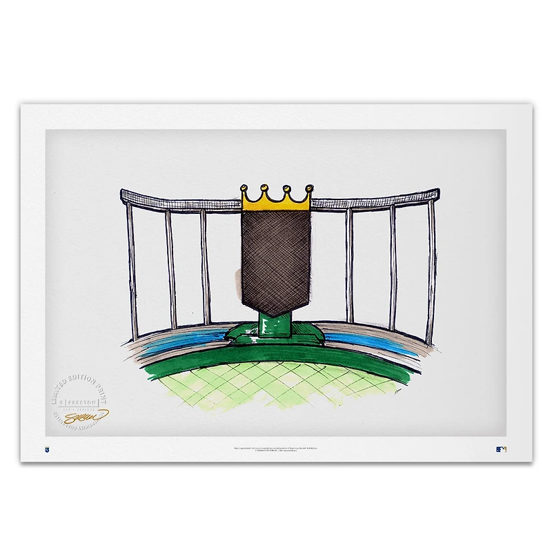 Kansas City Royals 20'' x 14'' Kauffman Stadium Limited Edition Fine Art Print