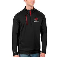Men's Antigua Black/Red Arkansas State Red Wolves Generation Half-Zip Pullover Jacket