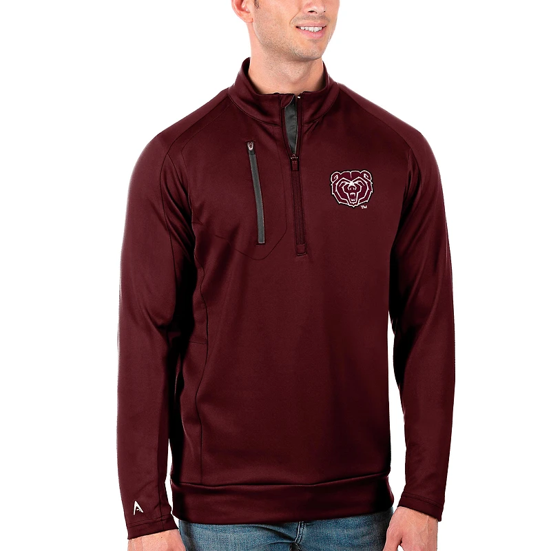 Men's Antigua Maroon/Charcoal Missouri State University Bears Generation Half-Zip Pullover Jacket
