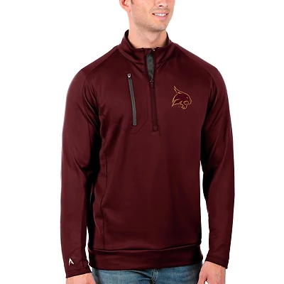 Men's Antigua Maroon/Charcoal Texas State Bobcats Generation Half-Zip Pullover Jacket