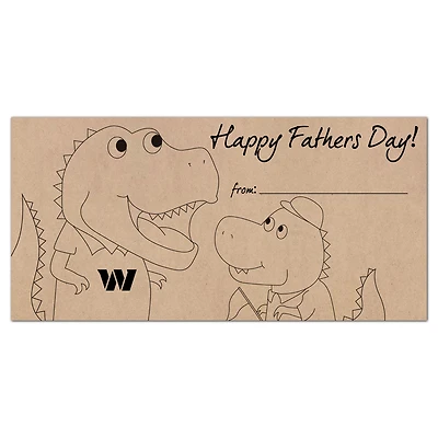 Washington Commanders 15" x 17" Father's Day Sign