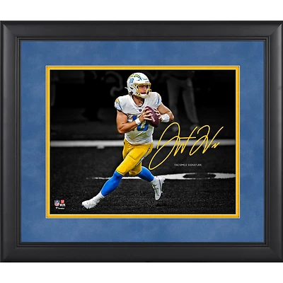 Justin Herbert Los Angeles Chargers Framed 11" x 14" Spotlight Photograph - Facsimile Signature