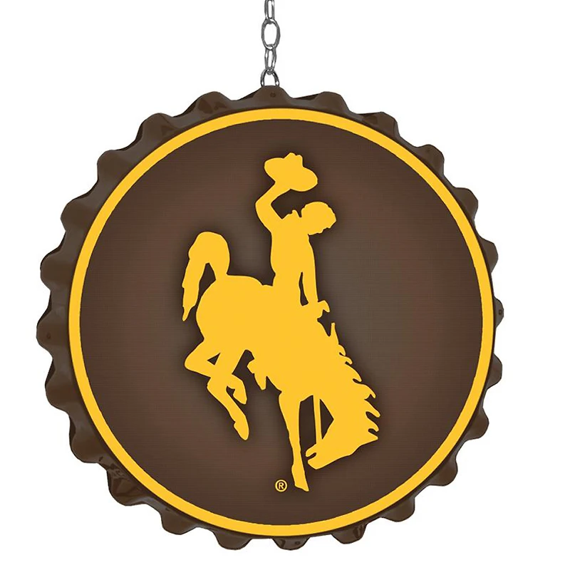 Wyoming Cowboys 19" Bottle Cap Wall Art Dangler