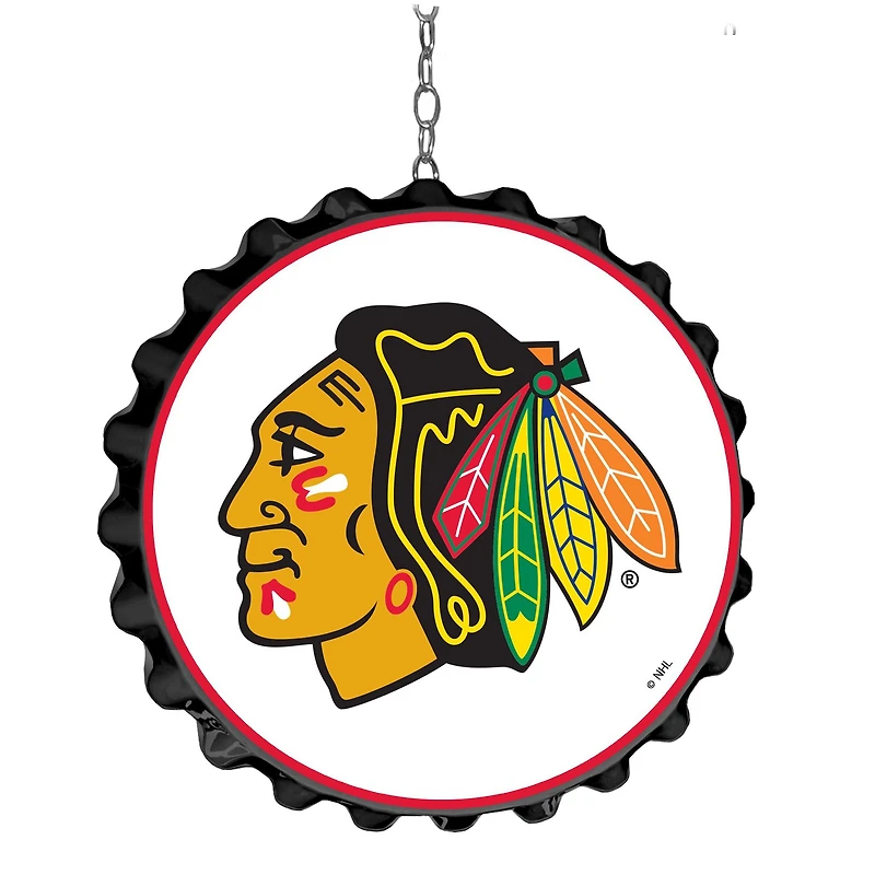 Chicago Blackhawks 19" Bottle Cap Wall Art Dangler