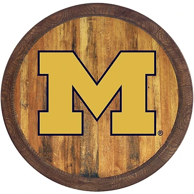 Michigan Wolverines 21'' x 21'' Color Logo Faux Barrel Top Sign