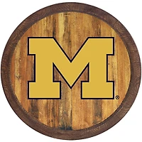 Michigan Wolverines 21'' x 21'' Color Logo Faux Barrel Top Sign