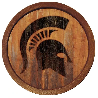 Michigan State Spartans 21'' x 21'' Faux Barrel Top Sign