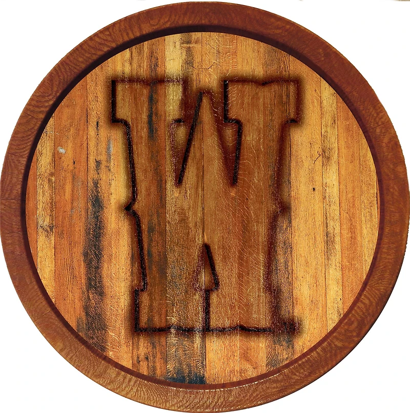 Wyoming Cowboys 21'' x 21'' Faux Barrel Top Sign