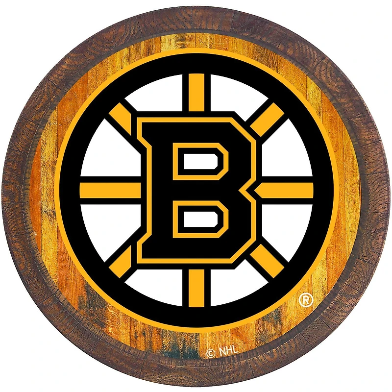 Boston Bruins 21'' x 21'' Color Logo Faux Barrel Top Sign
