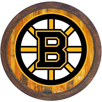 Boston Bruins 21'' x 21'' Color Logo Faux Barrel Top Sign