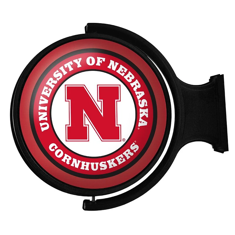 Nebraska Huskers 23'' x 21'' Team Logo Illuminated Rotating Wall Sign