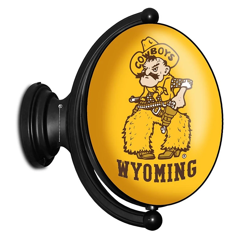 Wyoming Cowboys 23'' x 21'' Mascot Illuminated Rotating Wall Sign