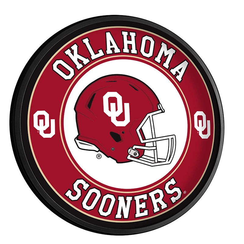 Oklahoma Sooners 18'' x 18'' Helmet Slimline Illuminated Wall Sign