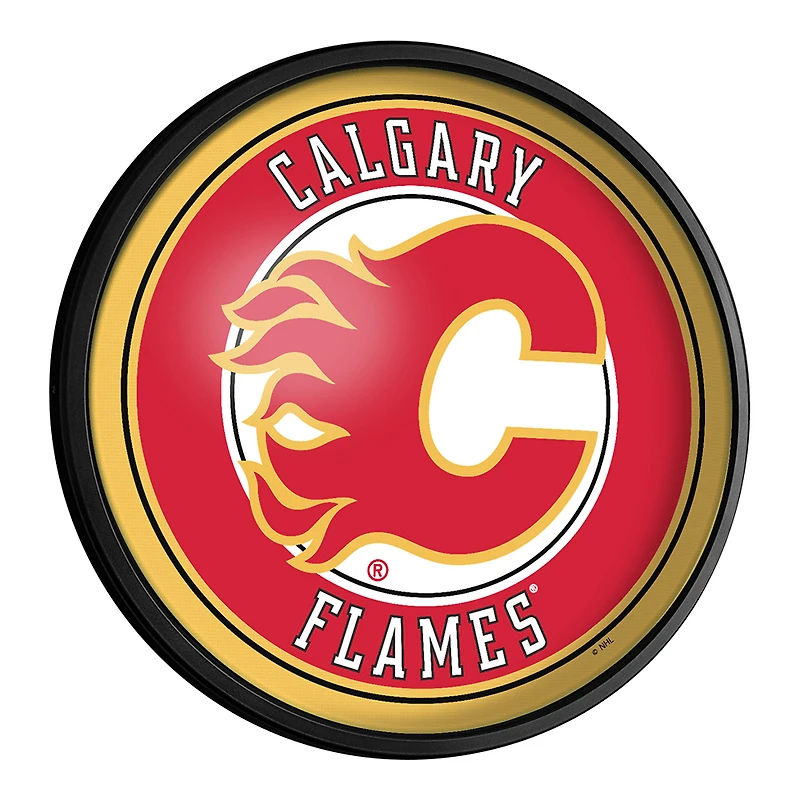 Calgary Flames 18'' x 18'' Slimline Illuminated Wall Sign