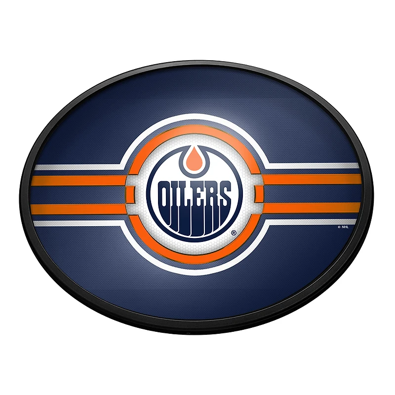 Edmonton Oilers 18'' x 14'' Team Color Slimline Illuminated Wall Sign