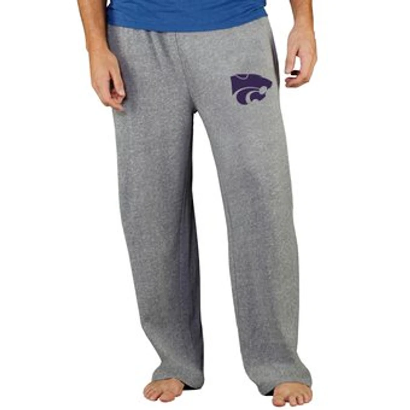 Men's Concepts Sport Gray Kansas State Wildcats Mainstream Terry Pants