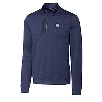 Men's Cutter & Buck Navy New York Giants Big & Tall Stealth Quarter-Zip Pullover Jacket