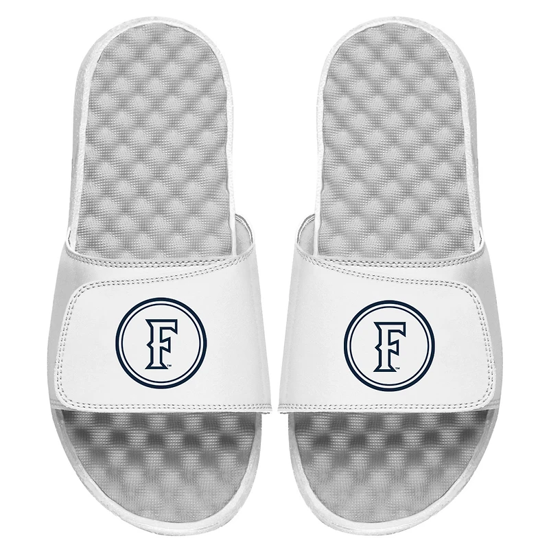Men's ISlide White Cal State Fullerton Titans Circle Logo Slide Sandals