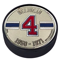 Jean Beliveau Montreal Canadiens Medallion Legends Collection Puck