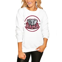 Women's Gameday Couture White Alabama Crimson Tide End Zone Oversized Sweatshirt