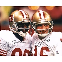 Jerry Rice & Joe Montana San Francisco 49ers Multi-Signed 16" x 20" White Jersey Close-Up Photograph