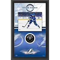 Victor Hedman Tampa Bay Lightning Framed Autographed Hockey Puck Shadowbox with Official Game Puck