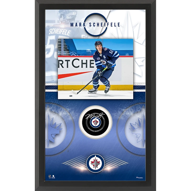 Mark Scheifele Winnipeg Jets Framed Autographed Hockey Puck Shadowbox with Official Game Puck