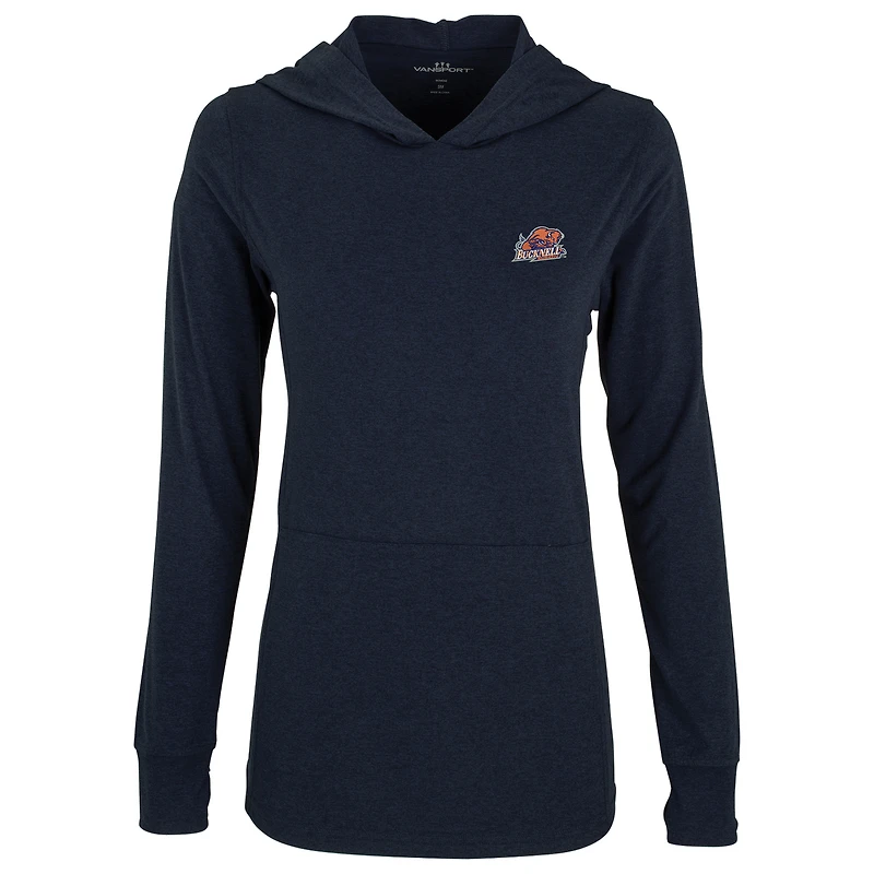 Women's Navy Bucknell Bison Vansport Trek Pullover Hoodie