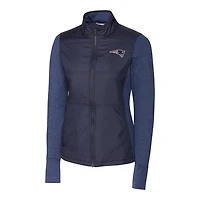 Women's Cutter & Buck Navy New England Patriots Stealth Full-Zip Jacket
