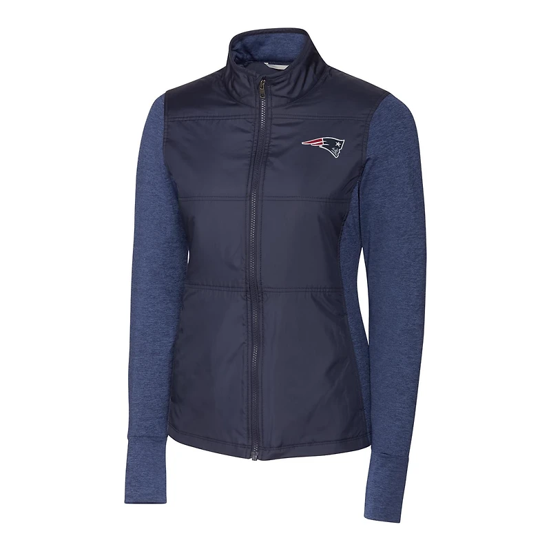 Women's Cutter & Buck Navy New England Patriots Stealth Full-Zip Jacket